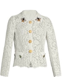 White Embellished Lace Jacket