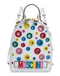 Moschino Mini Logo Grommet Convertible Backpack