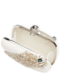 Alexander McQueen Embellished Leather Box Clutch