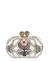 Alexander McQueen Queen King Embroidered Box Clutch