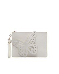 Sophia Webster White Flossy Butterfly Clutch Bag