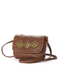Candies Candies Washed Studded Diamond Crossbody Bag