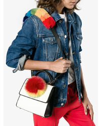 Les Petits Joueurs Mini Alex Shoulder Bag With Rainbow Fur