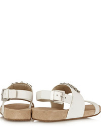 MICHAEL Michael Kors Michl Michl Kors Luna Crystal Embellished Leather Sandals Michl Michl Kors