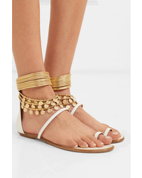 Aquazzura Queen Of The Desert Embellished Leather Sandals