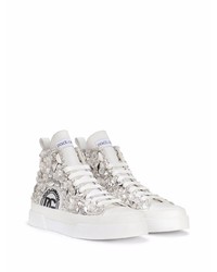 Dolce & Gabbana Crystal Embellished Lace Up Sneakers