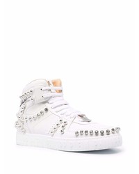 Philipp Plein Crystal Studded High Top Sneakers
