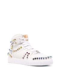 Philipp Plein Hi Top Crystal Embellished Sneakers