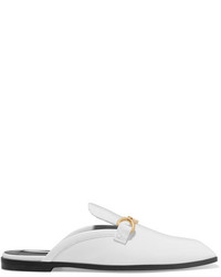 Stella McCartney Chain Embellished Faux Leather Slippers White