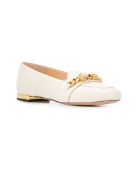 Charlotte Olympia Chain Embellished Loafers