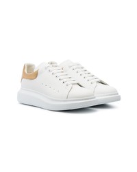 Alexander McQueen Gold Foil Embellished Chunky Leather Sneakers