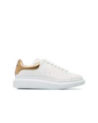 Alexander McQueen Gold Foil Embellished Chunky Leather Sneakers