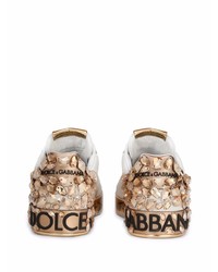 Dolce & Gabbana Logo Patch Lace Up Sneakers