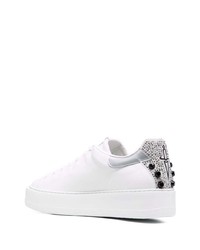 Cesare Paciotti Rhinestone Embellished Low Top Sneakers