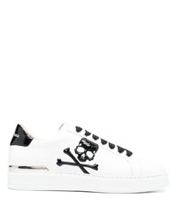 Philipp Plein Skull Patch Leather Sneakers