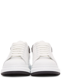 Alexander McQueen White Black Embellished Sneakers