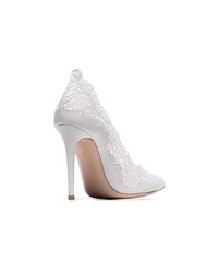 Gianvito Rossi White 105 Leather Pumps