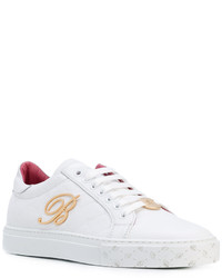 Blumarine Embellished B Lace Up Sneakers