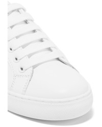 Marc Jacobs Empire Strass Embellished Leather Sneakers White