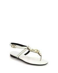 Burberry Reason Leather Thong Sandals