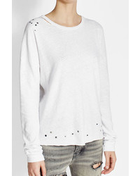 True Religion Embellished Top With Cotton And Linen