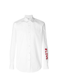 White Embellished Long Sleeve Shirt