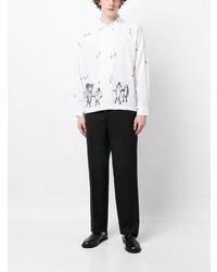 Bode Bead Embellished Illustration Print Shirt