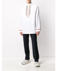 Valentino Beaded Mandarin Collar Shirt