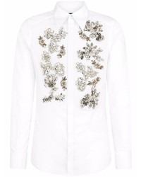 Dolce & Gabbana Crystal Embellished Long Sleeve Shirt