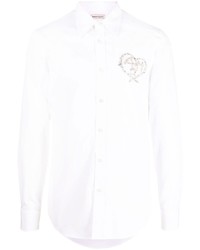 Alexander McQueen Crystal Embellished Long Sleeve Shirt