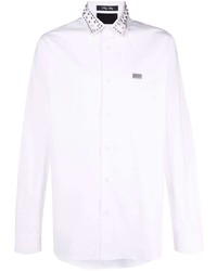 Philipp Plein Playboy Stud Collar Cotton Shirt
