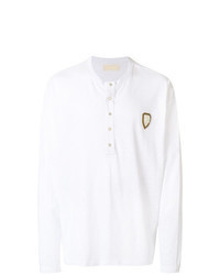 White Embellished Long Sleeve T-Shirt