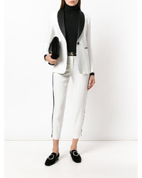 MSGM Cropped Embellished Trousers