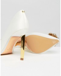 Ted Baker Peetch Tie The Knot Ivory Embellished Pumps