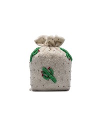 Ganni White Green And Red Monticello Sequin Bag