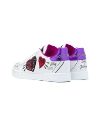 Dolce & Gabbana Embellished Scribble Sneakers