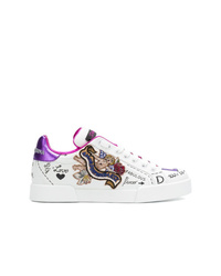 Dolce & Gabbana Embellished Scribble Sneakers