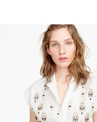 J.Crew Collection Thomas Mason For Embellished Popover Shirt