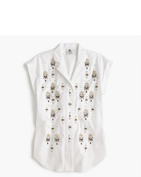 J.Crew Collection Thomas Mason For Embellished Popover Shirt