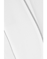 Karl Lagerfeld Plastron Embellished Cotton Poplin Shirt White