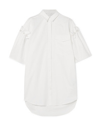 Mother of Pearl Faux Pearl Embellished Organic Cotton Shirt