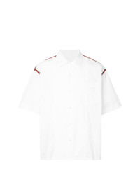 White Embellished Short Sleeve Shirt