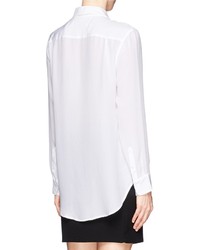 Nobrand Reese Jewel Collar Silk Shirt