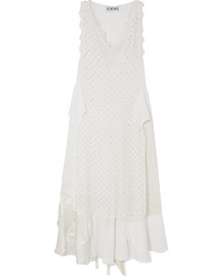 White Embellished Silk Maxi Dress