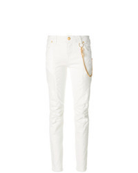 White Embellished Skinny Jeans