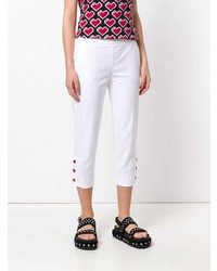 Love Moschino Cropped Button Embellished Trousers