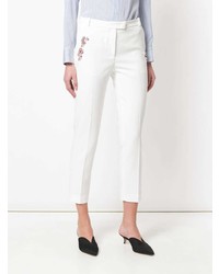 Ermanno Scervino Jewel Embellished Skinny Crop Trousers