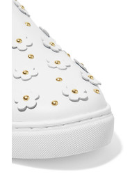 Isa Tapia Taylor Embellished Leather Slip On Sneakers