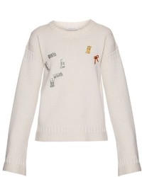 J.W.Anderson Bow Embellished Ribbed Knit Sweater
