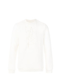 White Embellished Sweatshirt